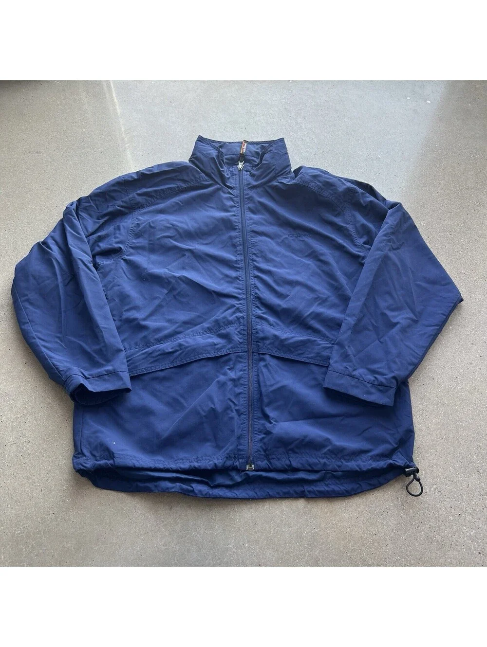 LL Bean Jacket Mens L Blue Nylon Outdoors Windbreaker